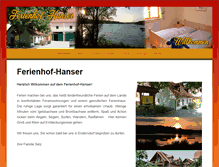 Tablet Screenshot of ferienhof-hanser.de